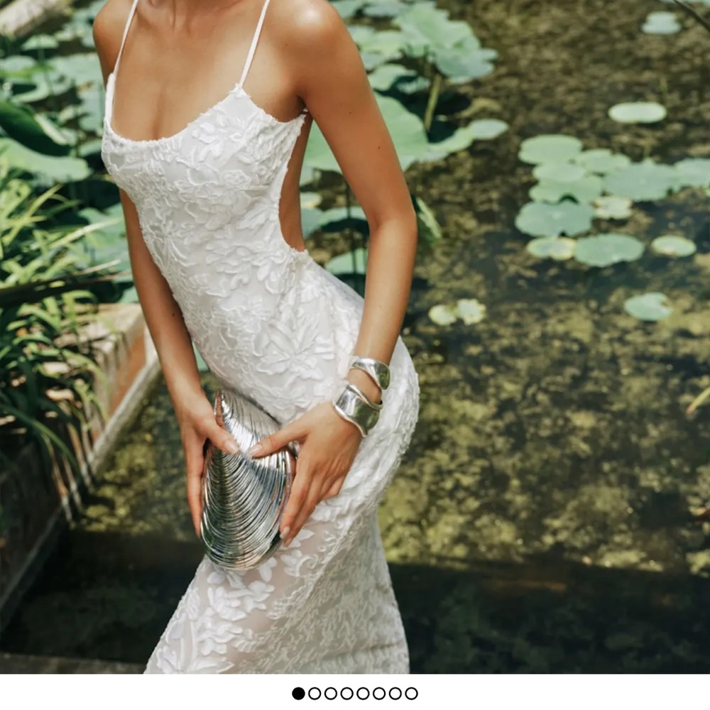 Reformation Sorin Dress - White Lace Maxi